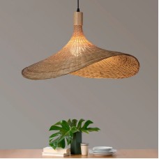 OasisLamp Creative Bamboo Hanging Lamp, Handmade LED Pendant Light for Dining Rooms, Kitchens, and Living Spaces - Eco-Friendly Design